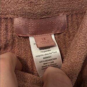 Barefoot Dreams Cozy Pink Knit pants 1X